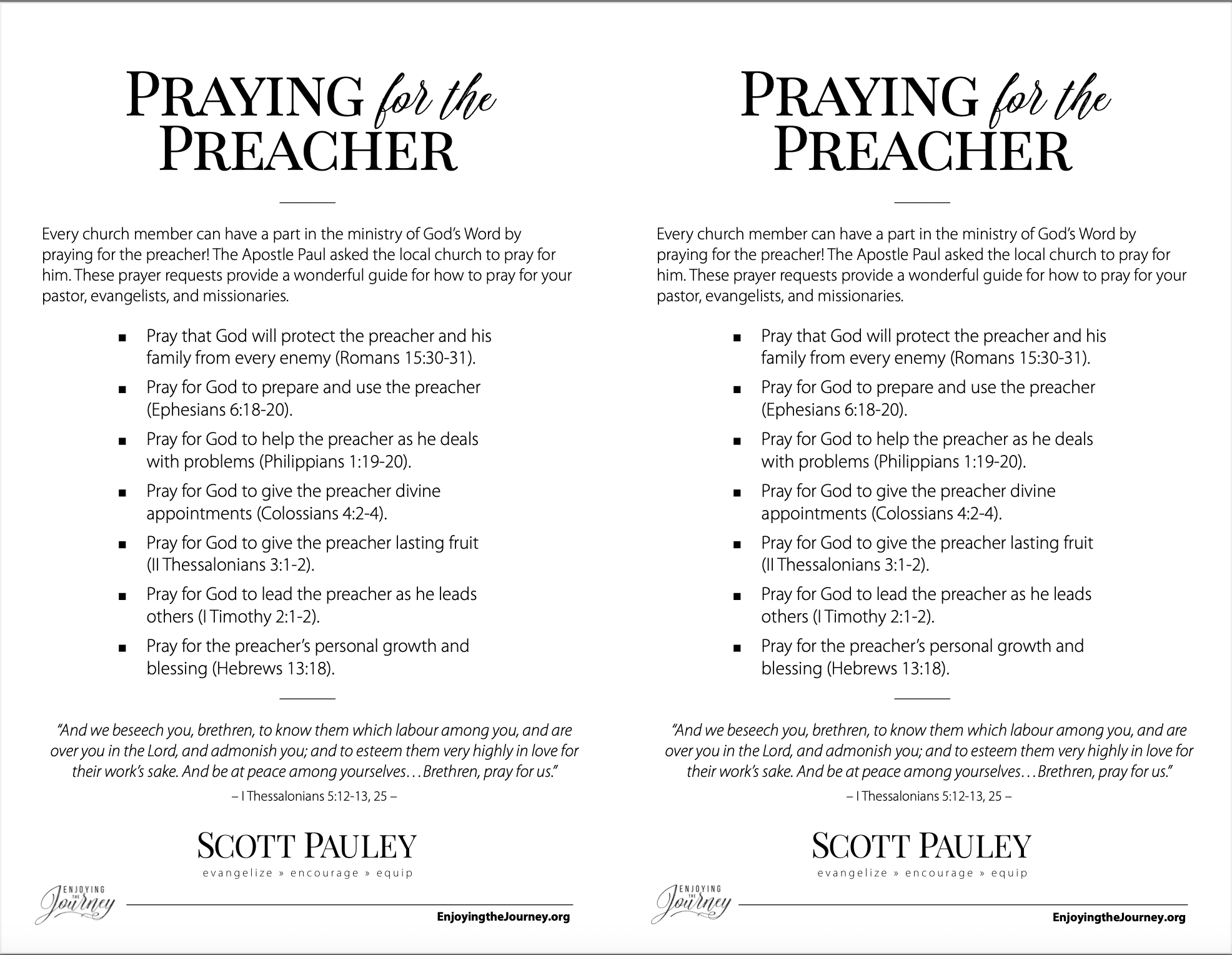 All preachers need prayer. Pray for your Pastor. How to pray for a preacher.
