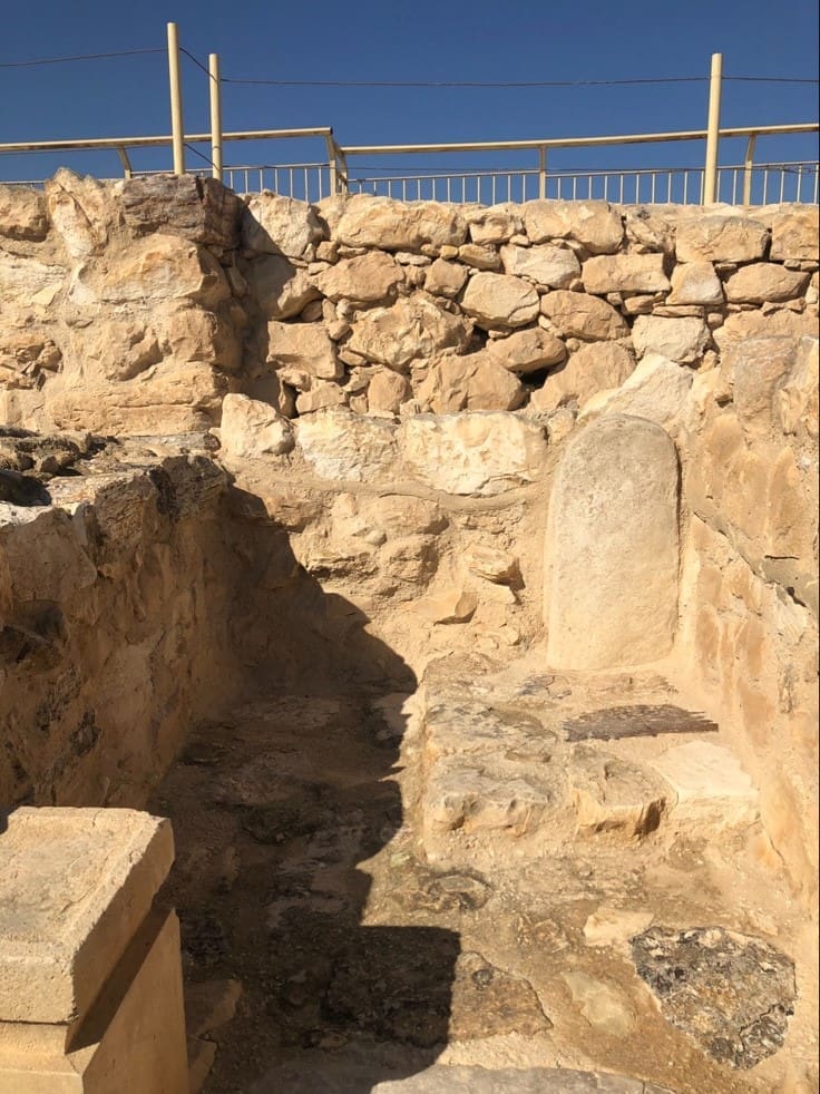 The holy of holies of the temple in Arad.