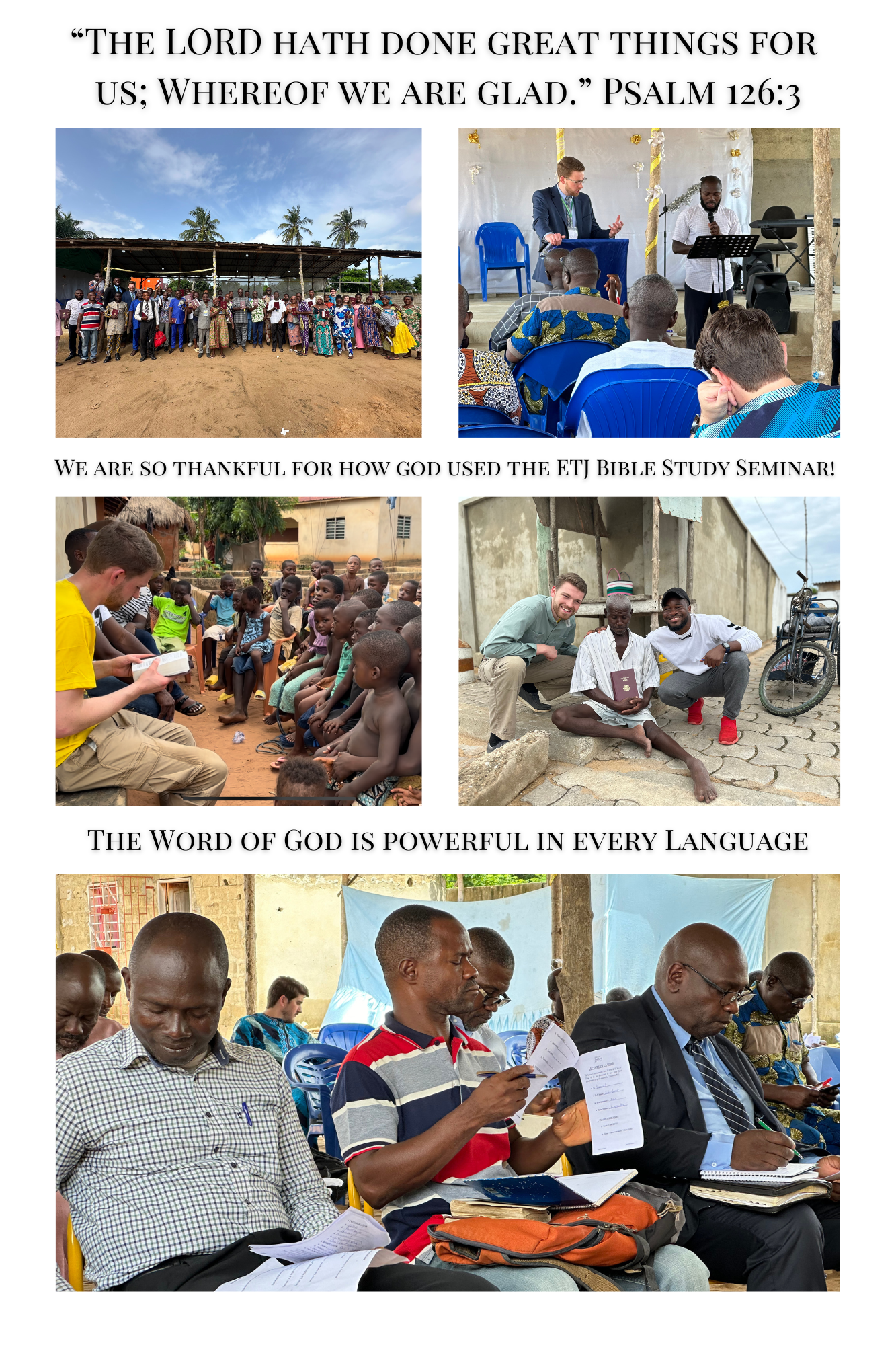Togo, West Africa. Bible study in Africa. Pastors in Africa