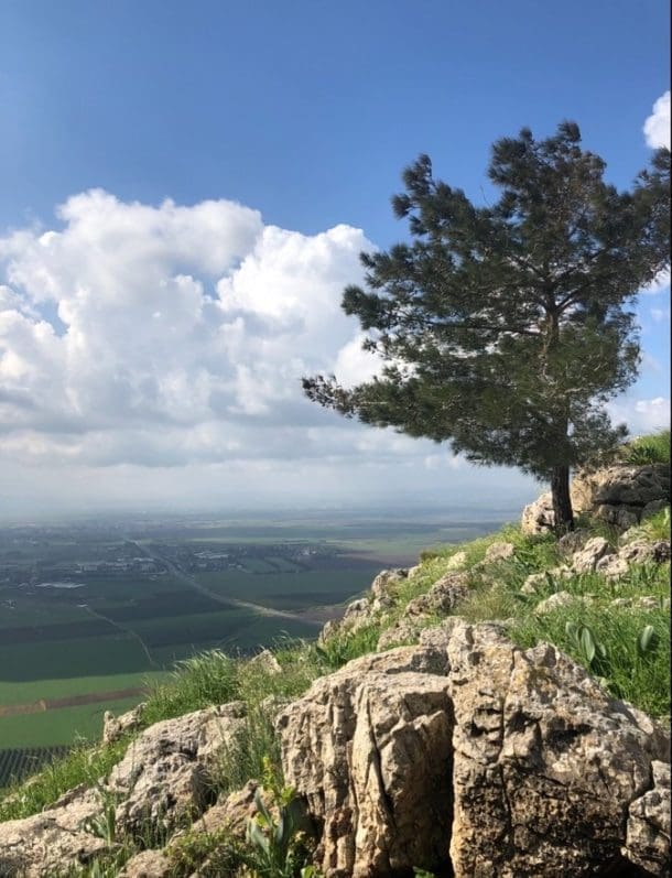 Cliff next to Nazareth. From here, one can see a panorama of the Jezreel Valley. Sites associated with the Bible are visible, such as Mount Carmel, Nain, and Mount Tabor.This cliff is interesting in light of Luke 4. There are literally no other high cliffs nearby, and this one is right beside Nazareth. It is highly likely to be the exact cliff from Scripture. Photo by John Buckner