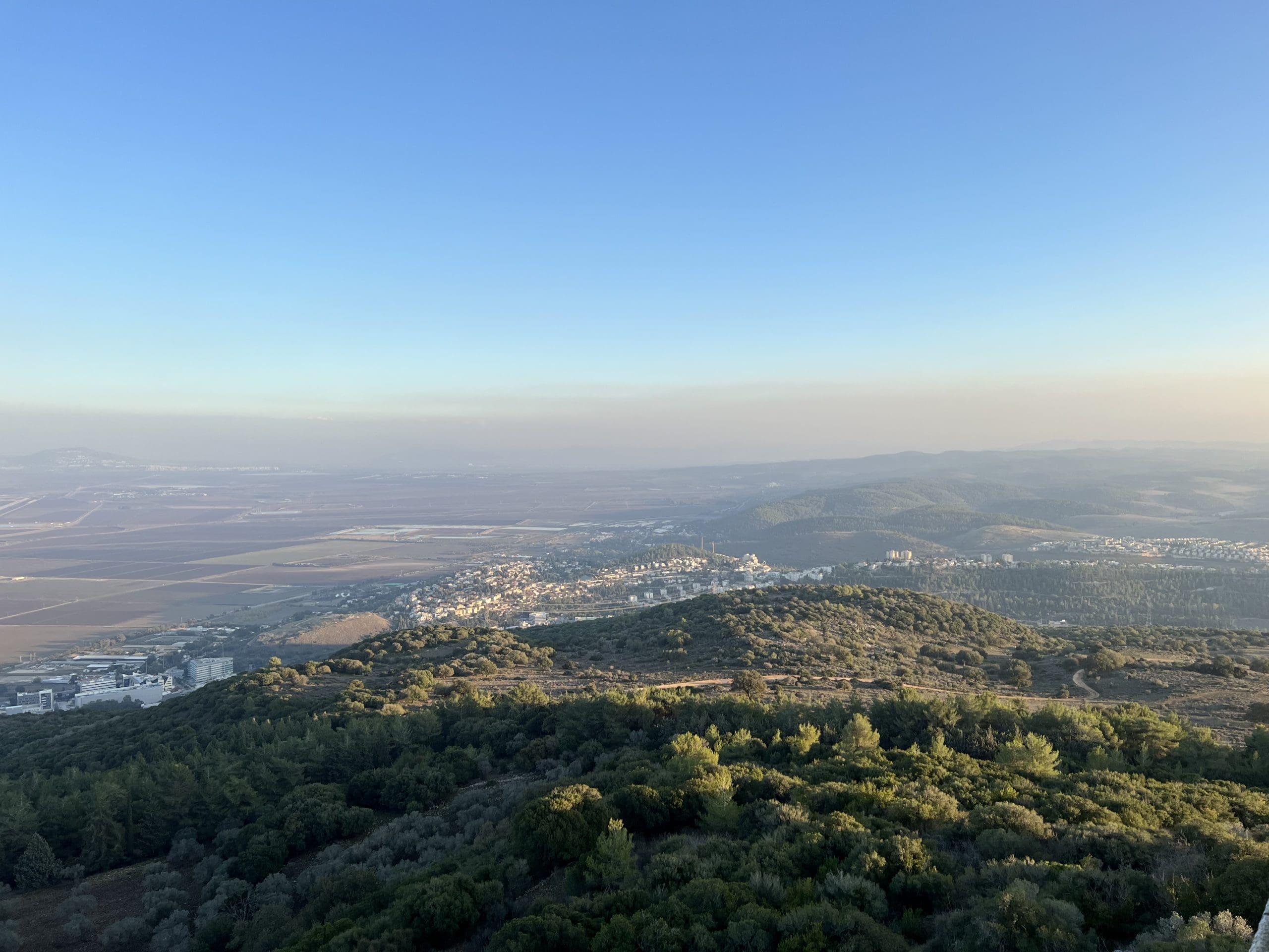 The view from Mount Carmel, Mount Carmel Israel 