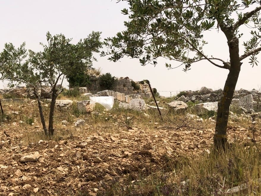 The ruins at Bethel are located in a field outside of the village of Beitin. Nearby is a nice subdivision and some farms, but the site itself is neglected and vandalized. In the early 2000s a Japanese initiative tried to develop the site for tourists, but the attempt was abandoned. Photo by John Buckner