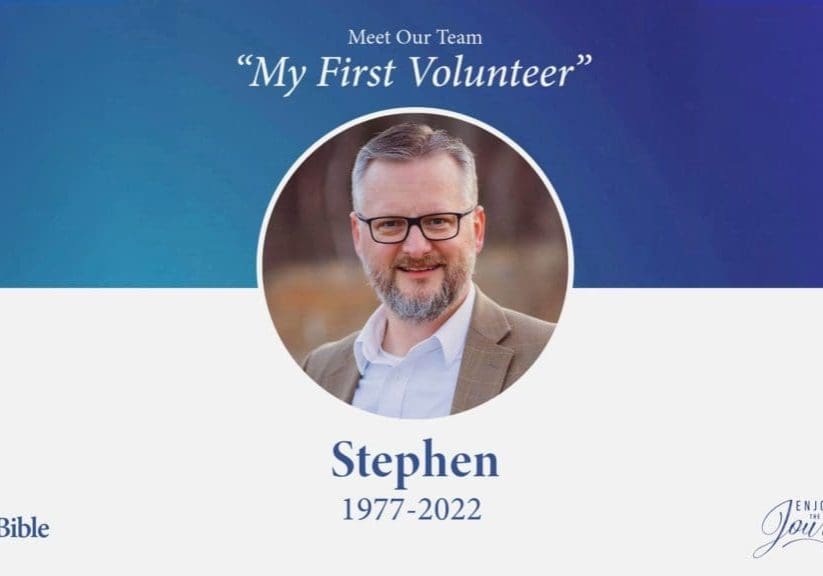 “My First Volunteer” Stephen Troell