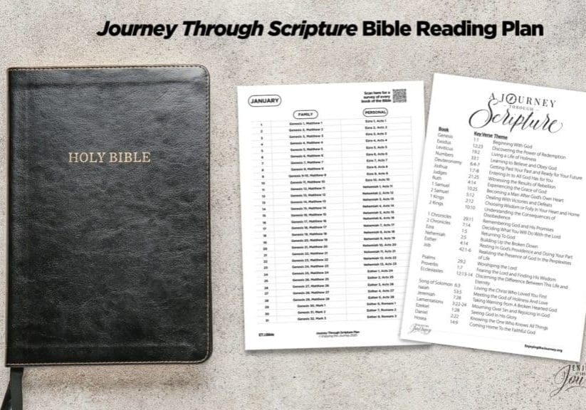 Use our "Journey Through Scripture" Bible Reading Plan