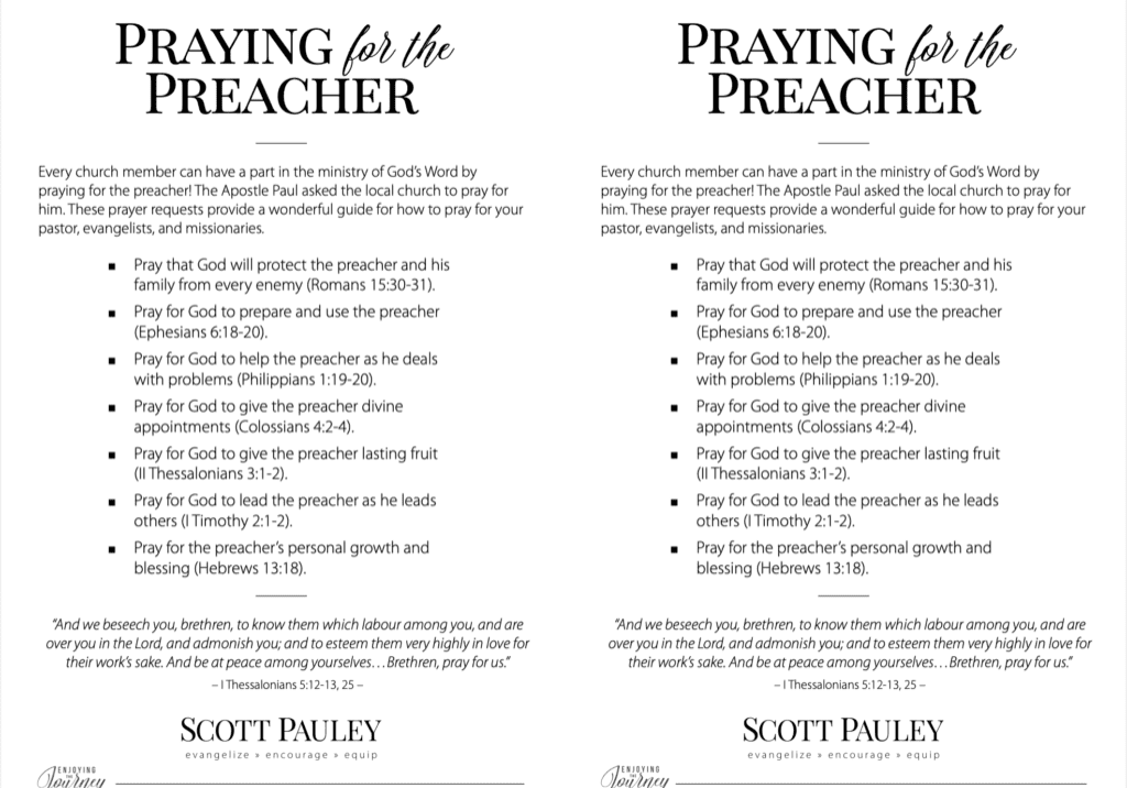 All preachers need prayer. Pray for your Pastor. How to pray for a preacher.