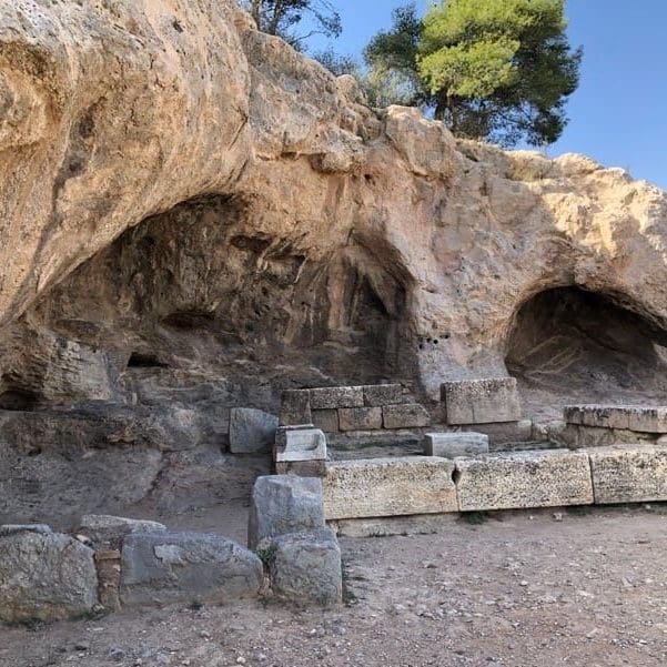 The ruins of the Temple of Pluto, the lord of the underworld in Eleusis. In this small temple pilgrims mimicked Persephone and were symbolically taken to the underworld. At some point the initiates were given a drink containing alcohol, opium, and a substance that was akin to LSD. Small wonder people were later unable to describe what they experienced. Photo by John Buckner